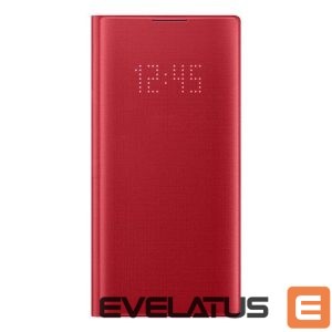 Book case Samsung  Galaxy Note 10 LED View Cover Red