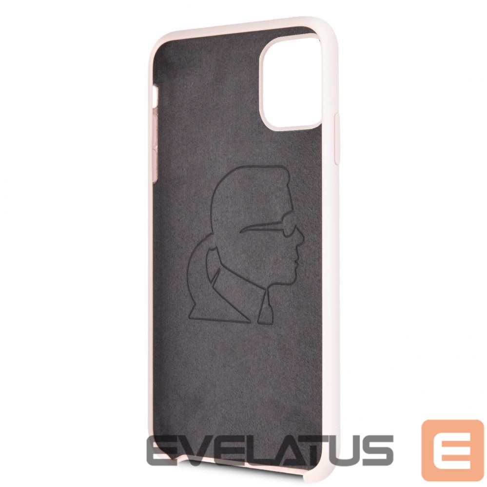 Back panel cover Karl Lagerfeld Apple iPhone 11 Pro Max Silicone Fullbody Ikonic Pink Pink