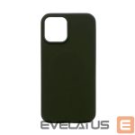 Back panel cover Evelatus Apple iPhone 14 Premium Magsafe Soft Touch Silicone Case Dark Green