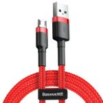Cable Baseus  Cafule Cable Durable Nylon Braided Wire USB / micro USB QC3.0 2.4A 1M Red
