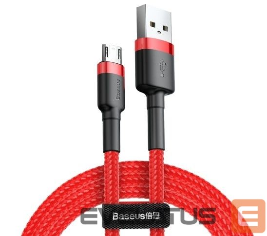 Cable Baseus Cafule Cable Durable Nylon Braided Wire USB / micro USB QC3.0 2.4A 1M Red