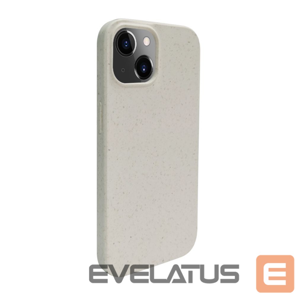 Back panel cover iLike Apple iPhone 14 Silicone plastic case Eco Print Design White