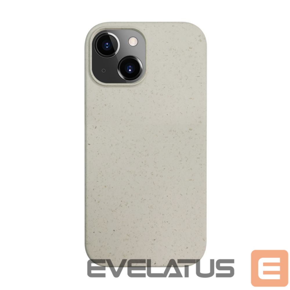 Back panel cover iLike Apple iPhone 14 Silicone plastic case Eco Print Design White