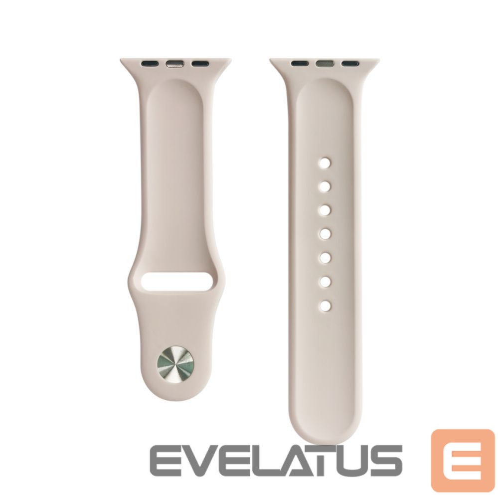 Strap Evelatus Apple Watch 42/44/45mm Silicone Loop Watch Straps (S/M 110mm) Pink Sand