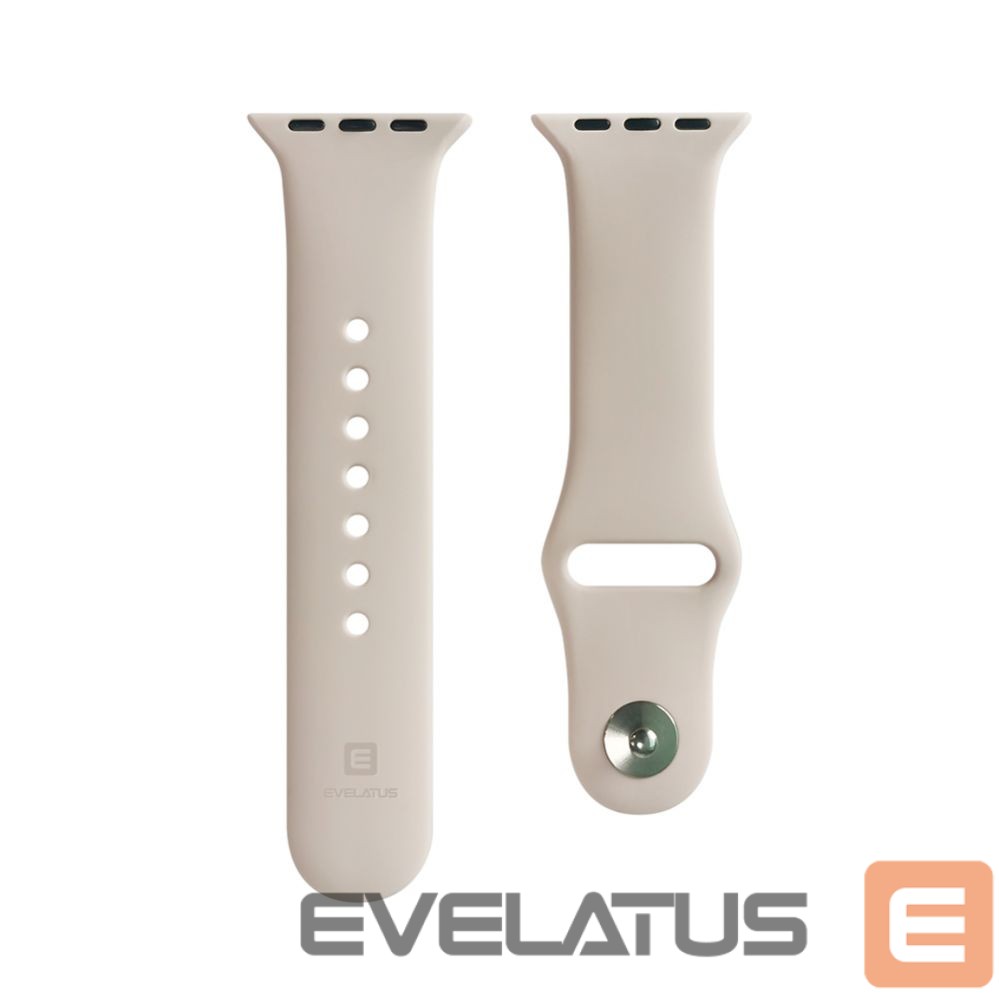 Strap Evelatus Apple Watch 42/44/45mm Silicone Loop Watch Straps (S/M 110mm) Pink Sand