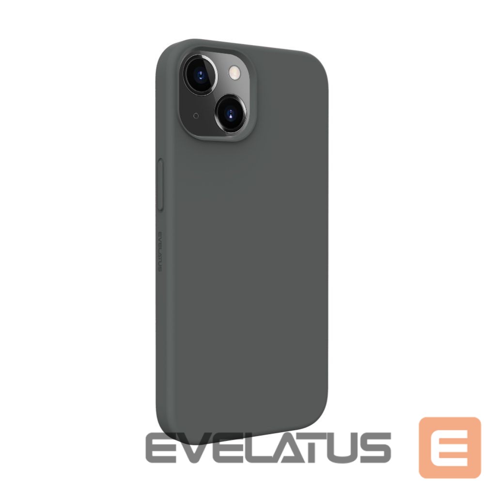 Back panel cover Evelatus Apple iPhone 13 Premium Magsafe Soft Touch Silicone Case Silver