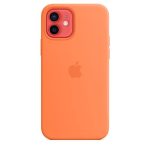 Back panel cover Apple  Silicone Case with MagSafe for  iPhone 12 mini Kumquat