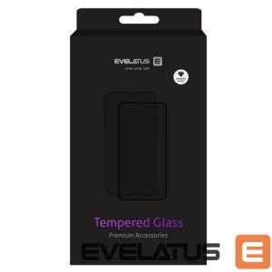 Protective glass Evelatus Xiaomi Redmi 12C 2.5D Full Cover Japan Glue Glass Anti-Static Black