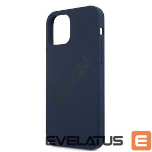 Back panel cover Guess Apple iPhone 12 Mini 5.4'' Vintage Cover Blue