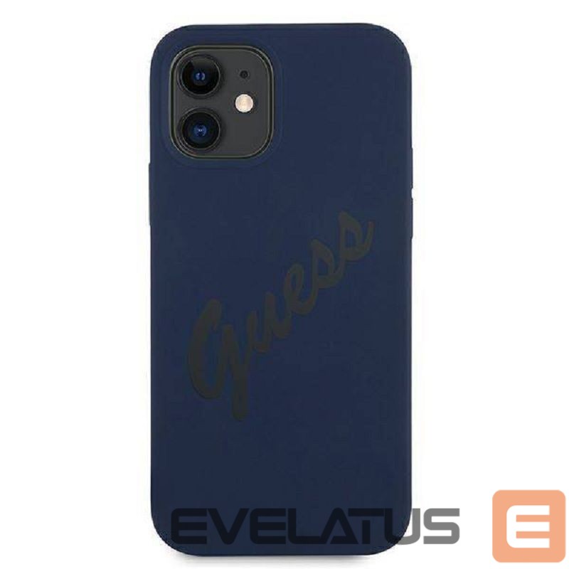 Back panel cover Guess Apple iPhone 12 Mini 5.4'' Vintage Cover Blue