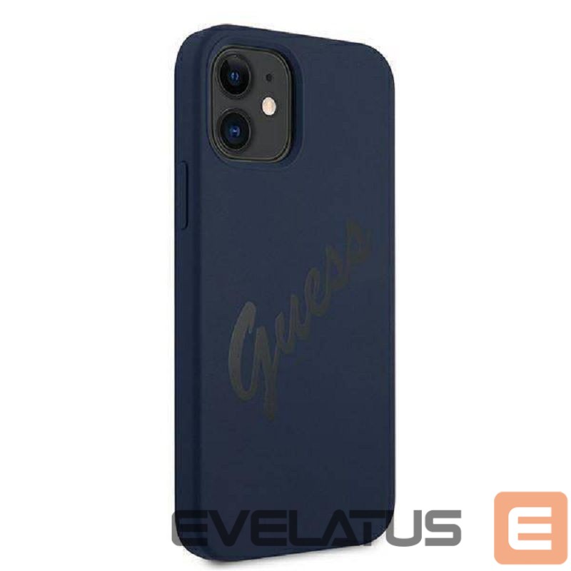 Back panel cover Guess Apple iPhone 12 Mini 5.4'' Vintage Cover Blue