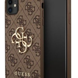Back panel cover Guess Apple iPhone 11 6.1 / Xr hardcase 4G Big Metal Logo Brown