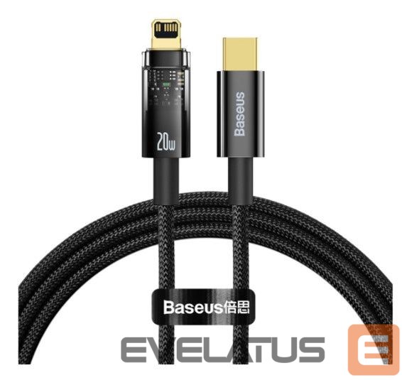 Cable Baseus Explorer Series cable USB Type C - Lightning 20W 1m Black
