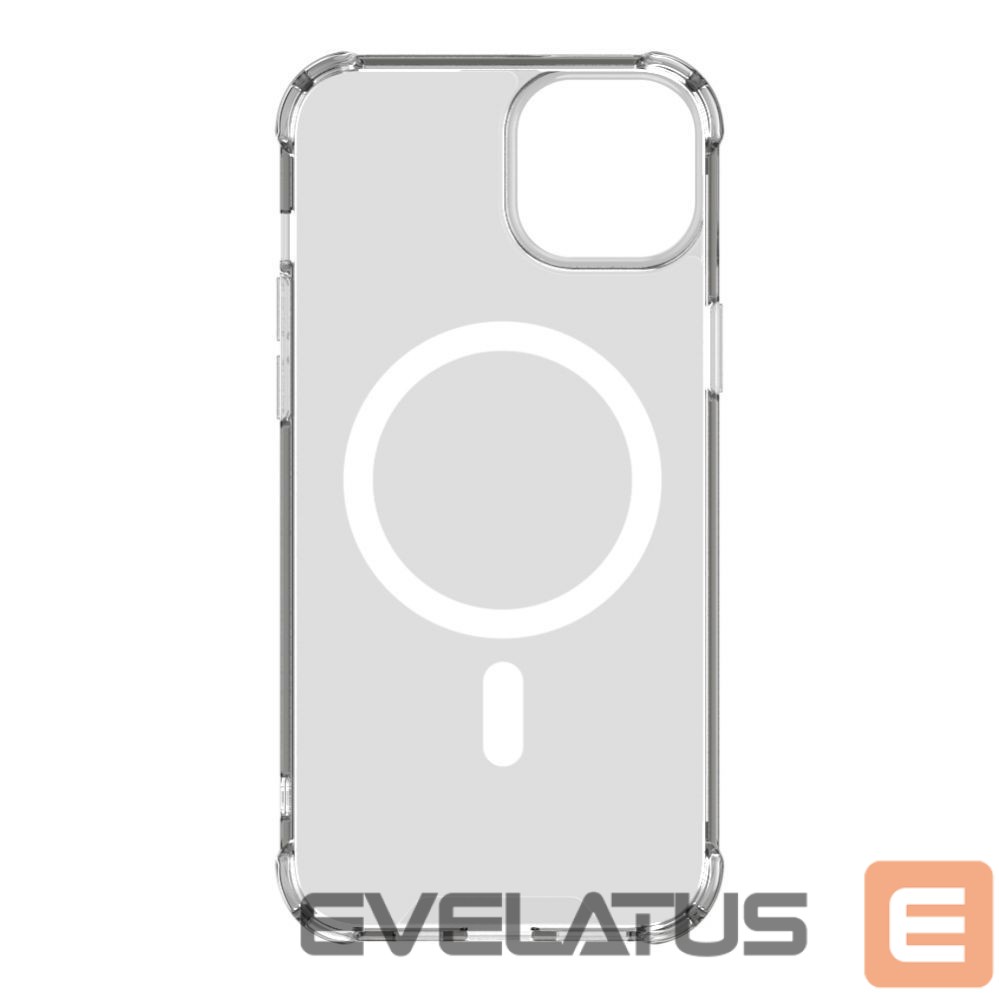 Back panel cover Evelatus Apple iPhone 15 Shockproof case with Magsafe Transparent