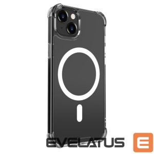 Back panel cover Evelatus Apple iPhone 15 Shockproof case with Magsafe Transparent