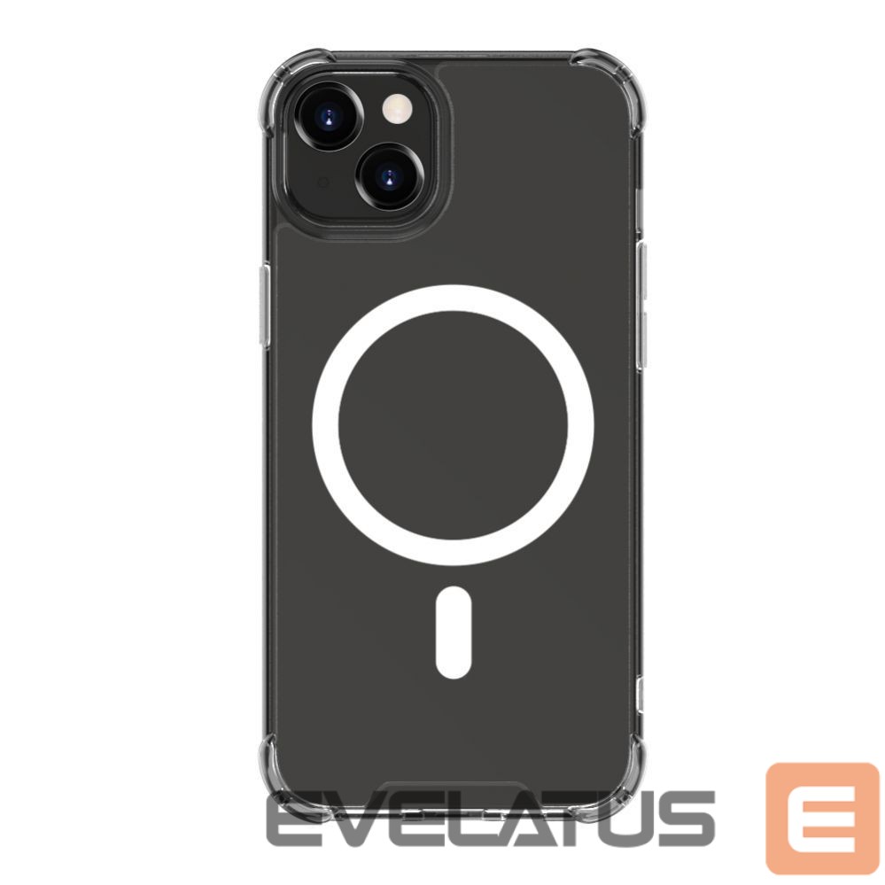 Back panel cover Evelatus Apple iPhone 15 Shockproof case with Magsafe Transparent