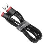 Cable Baseus  Cafule Cable durable nylon cable USB / Lightning QC3.0 1.5A 2M black-red (CALKLF-C19) Black