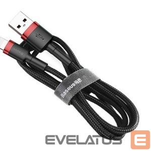 Cable Baseus  Cafule Cable durable nylon cable USB / Lightning QC3.0 1.5A 2M black-red (CALKLF-C19) Black