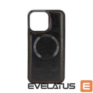 Back panel cover Evelatus Apple iPhone 14 Pro Max Multifunctional Wallet wristband leather case Black