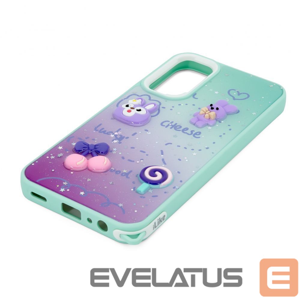 Back panel cover iLike Samsung Galaxy A15 EPOXY CARTOON COVER Mint