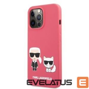 Back panel cover Karl Lagerfeld Apple iPhone 13 Pro Choupette Liquid Silicone Case Red
