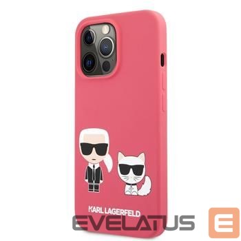 Back panel cover Karl Lagerfeld Apple iPhone 13 Pro Choupette Liquid Silicone Case Red