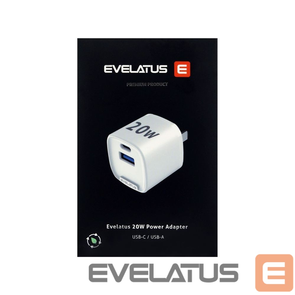 Adapter Evelatus Evelatus QuickVolt Adapter 20W USA/CN White