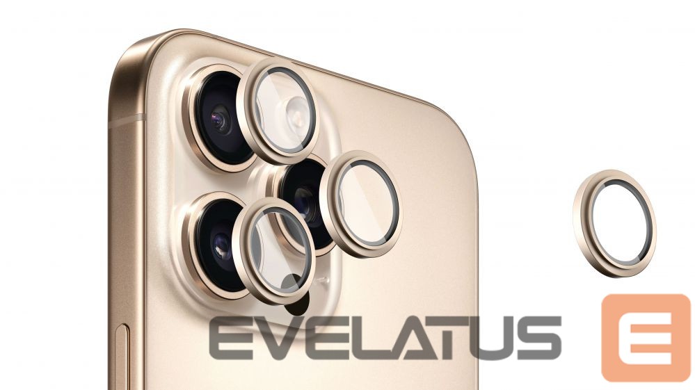 Protective glass Evelatus Apple iPhone 16 Pro / 16 Pro Max Camera Lens Protector Armor Desert Titanium