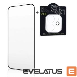 Protective glass iLike Apple iPhone 13 X2 Super Set 2.5D Edge Full face Tempered Glass + Camera Glass 