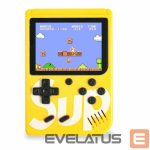 Gaming console GameBox  R1 8bit Portable Retro Game console with 400 games 3'' LCD with TV RCA cable Yellow
