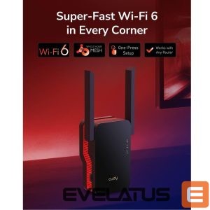 Routers Cudy  RE3000 MeshFlex AX3000 WiFi 6 Mesh Repeater Dual Band Gigabit Port WPS WPA3 Signal Light White 