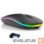 Computer mouse GameBox  MR12 Wireless Mouse with RGB Lighting Silent Click USB Rechargeable Ergonomic Design Black
