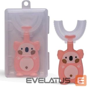 Toothbrush Kiddyz  U1 Electric Tooth brush kids 2–6 years U shape soft silicone bristles + Dustproof case Pink