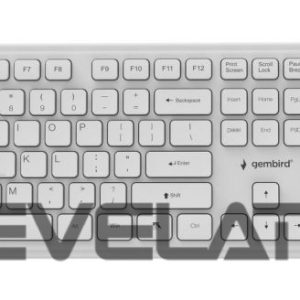 Computer keyboard Gembird  KEYBOARD +MOUSE WRL ENG/WH KBS-WPS-01-W 
