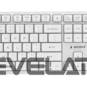 Computer keyboard Gembird  KEYBOARD +MOUSE WRL ENG/WHITE KBS-WMS-01-W 