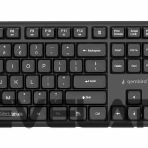 Computer keyboard Gembird  KEYBOARD +MOUSE WRL ENG/BLACK KBS-WMS-01 