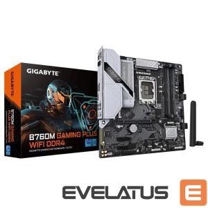 Motherboard for Intel processors Gigabyte  Mainboard||B760M GAMING PLUS WIFI DDR4 (REV. 1.1)|Intel B760|LGA 1700|micro ATX|RAM DDR4-SDRAM|4xSlots|Wi-Fi Yes|Bluetooth Yes|2xNumber of M.2 (M) slots|B760MGPWIFIDDR41.1 