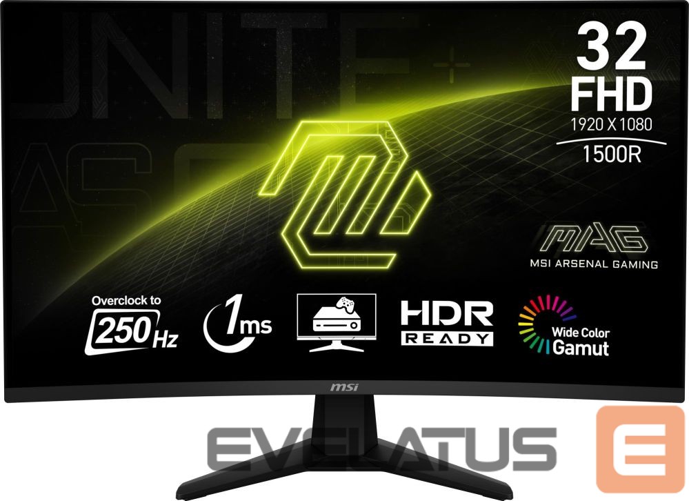 Monitor MSI LCD Monitor||31.5 "|1920 x 1080 pixels|Full HD|Native aspect ratio 16:9|Curved|MAG32C6X