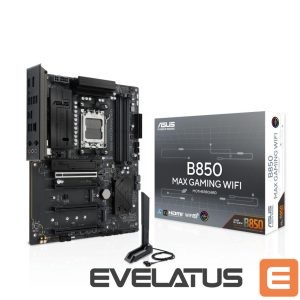 Motherboard for AMD processors Asus  Mainboard||AMD B850|Socket AM5|ATX|RAM DDR5-SDRAM|4xSlots|Wi-Fi Yes|Bluetooth Yes|3xNumber of M.2 (M) slots|B850MAXGAMINGWIFI 