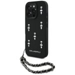 Other goods Karl Lagerfeld  Karl Lagerfeld Saffiano Crystals w/Chain iPhone 16 Pro Max Case - Black 