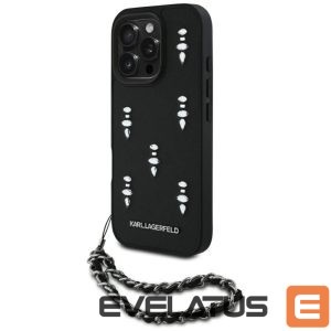 Other goods Karl Lagerfeld  Karl Lagerfeld Saffiano Crystals w/Chain iPhone 16 Pro Max Case - Black 