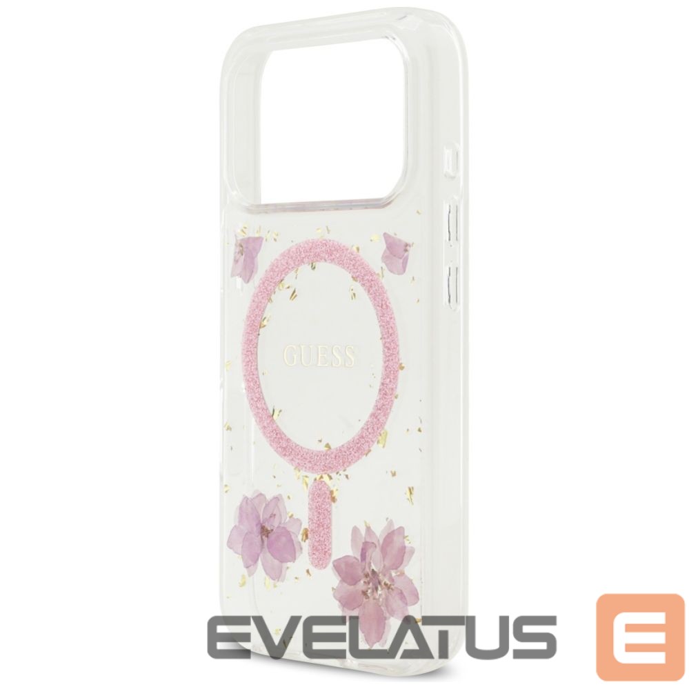 Other goods Guess Guess Resin Flowers Glitter MagSafe Case for iPhone 17 Pro - Pink