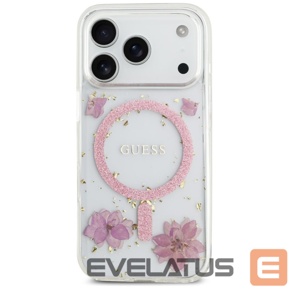 Other goods Guess Guess Resin Flowers Glitter MagSafe Case for iPhone 17 Pro - Pink