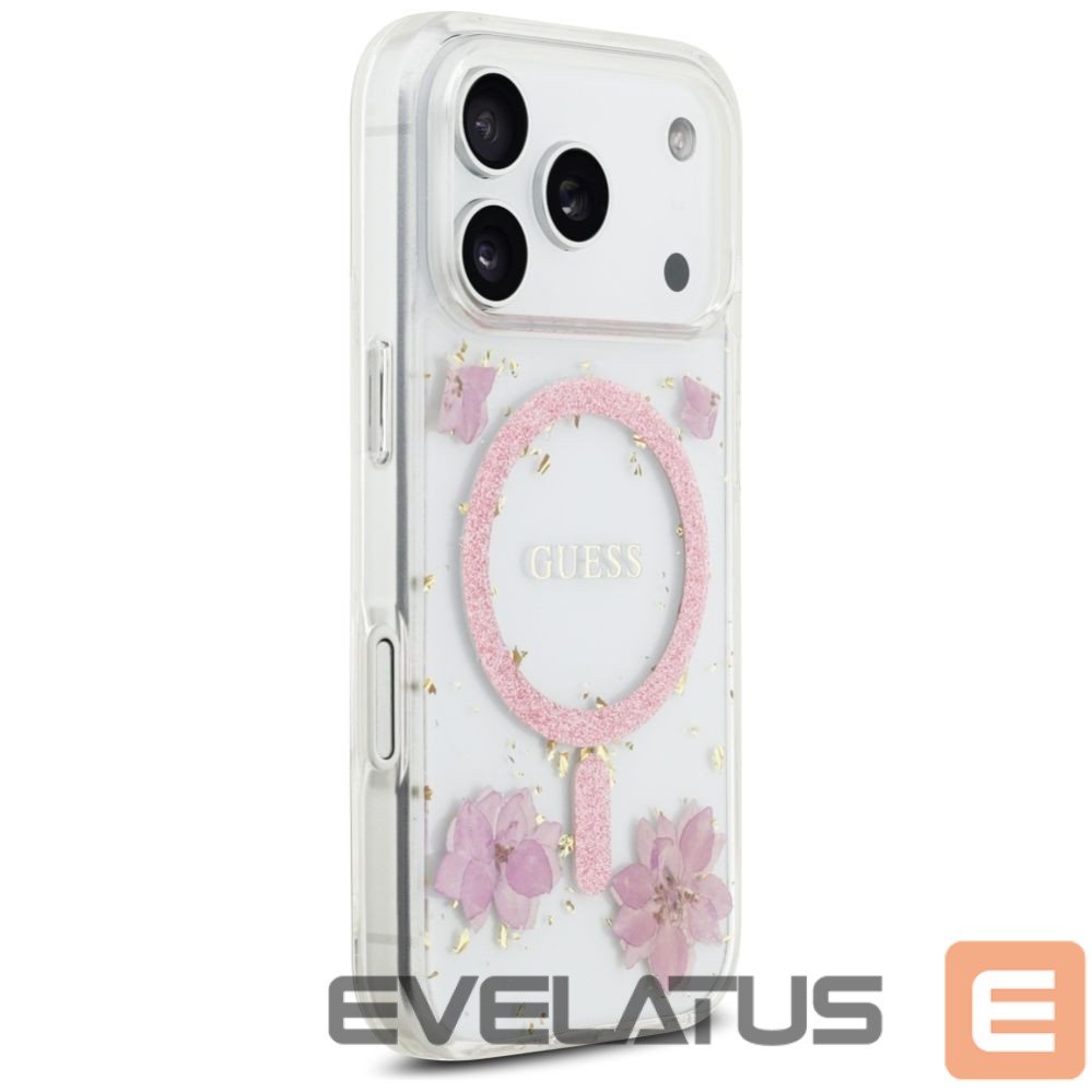 Other goods Guess Guess Resin Flowers Glitter MagSafe Case for iPhone 17 Pro - Pink