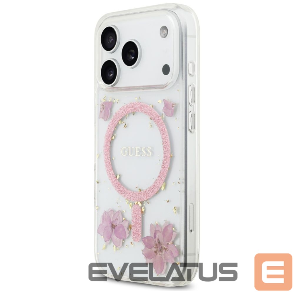 Other goods Guess Guess Resin Flowers Glitter MagSafe Case for iPhone 17 Pro - Pink