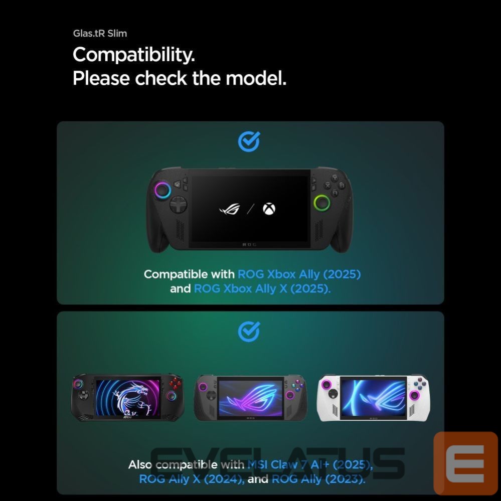 Other goods Spigen Spigen Glas.tR Slim Tempered Glass 2-Pack for ROG Xbox Ally X (2024/2025) / ROG Xbox Ally (2025) / ROG Ally (2023) / MSI Claw 7 AI+