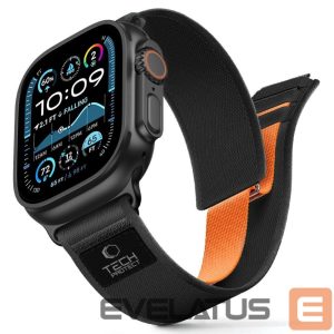Other goods Tech-Protect  Tech-Protect Nylon Elite Strap for Apple Watch 44 / 45 / 46 / 49 mm - Black & Orange 