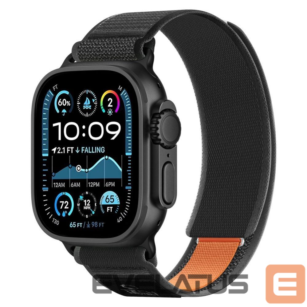 Other goods Tech-Protect Tech-Protect Nylon Elite Strap for Apple Watch 44 / 45 / 46 / 49 mm - Black & Orange
