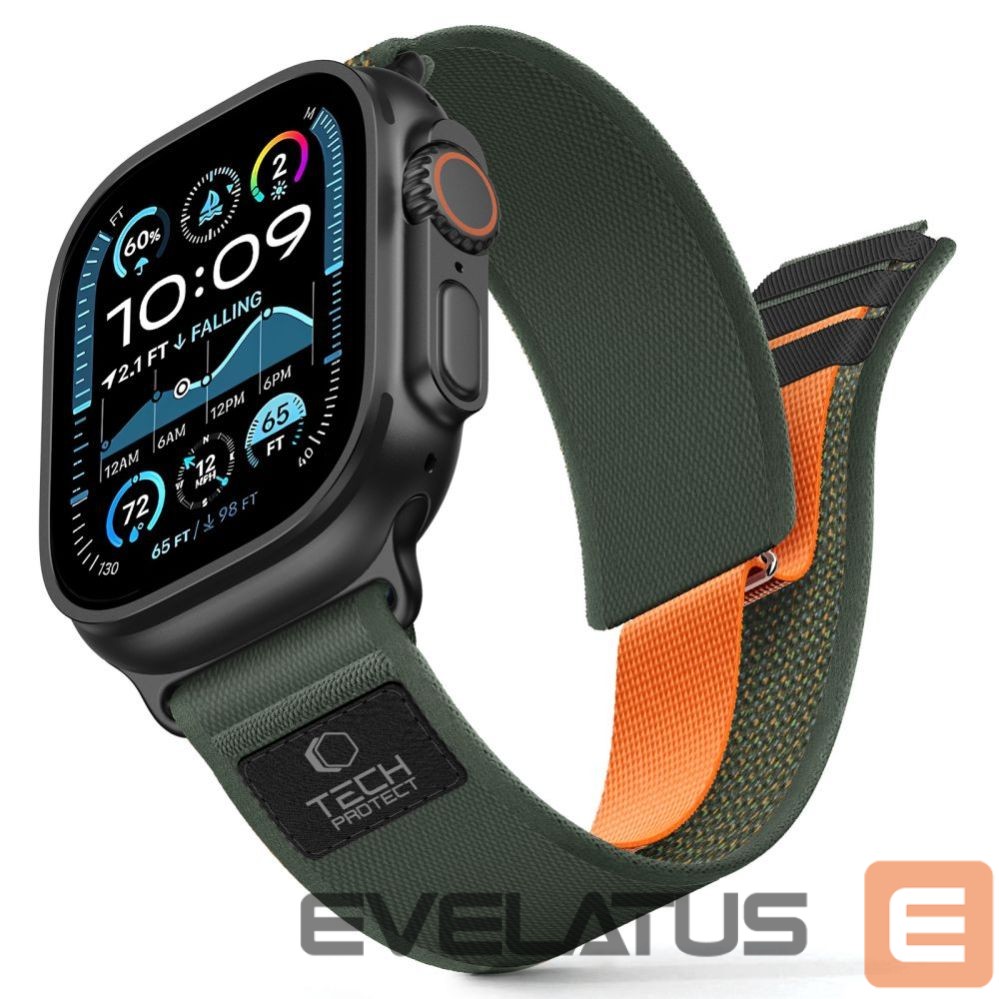Other goods Tech-Protect Tech-Protect Nylon Elite Strap for Apple Watch 44/45/46/49 mm - Green/Orange
