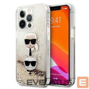 Other goods Karl Lagerfeld  Karl Lagerfeld Liquid Glitter Karl&Choupette Head Case for iPhone 13 Pro Max 6.7" - Gold 